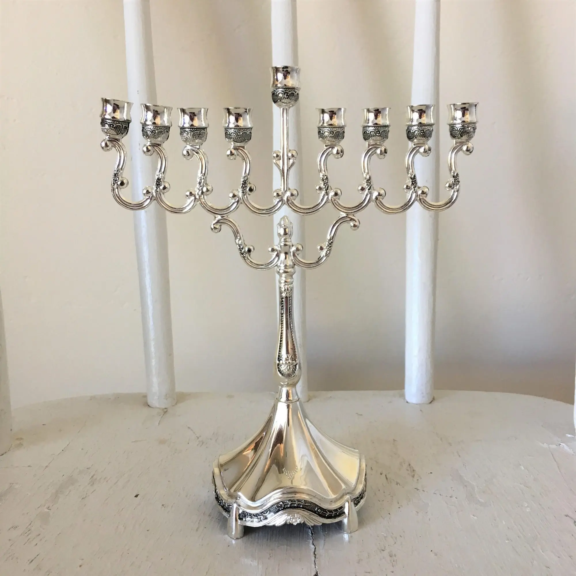 Небьющийся подсвечник ручной работы на заказ декоративный Judaica 7 ветвей латунь индивидуальная упаковка DCP IN;34648