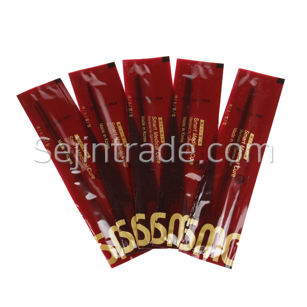 Disposable Sterile Korean Stainless Steel Handle Long Acupuncture Needles, SMC Special Acupuncture Needle with tube(1000 PCS/BOX