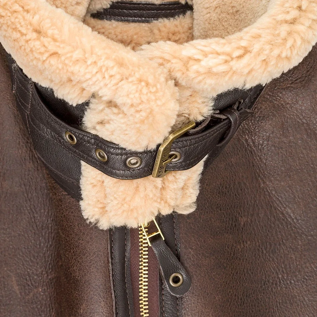 sheepskin shearling slip pockets designer faux fur wool coat fleece jacket for mens