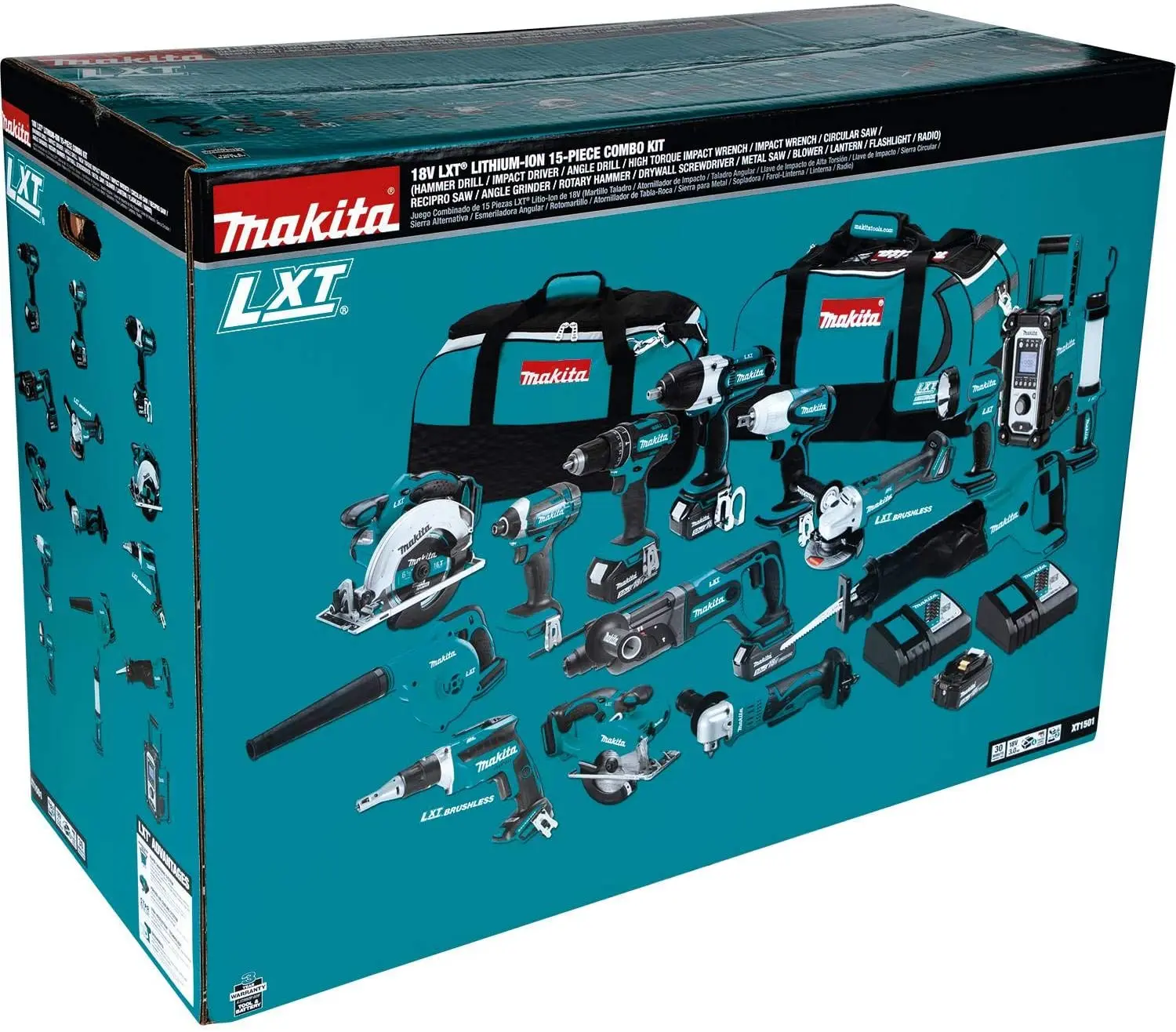 BUY 5 GET 2 FREE MakitaS 18-Volt LXT Lithium-ion Cordless 15-Piece Combo Kit