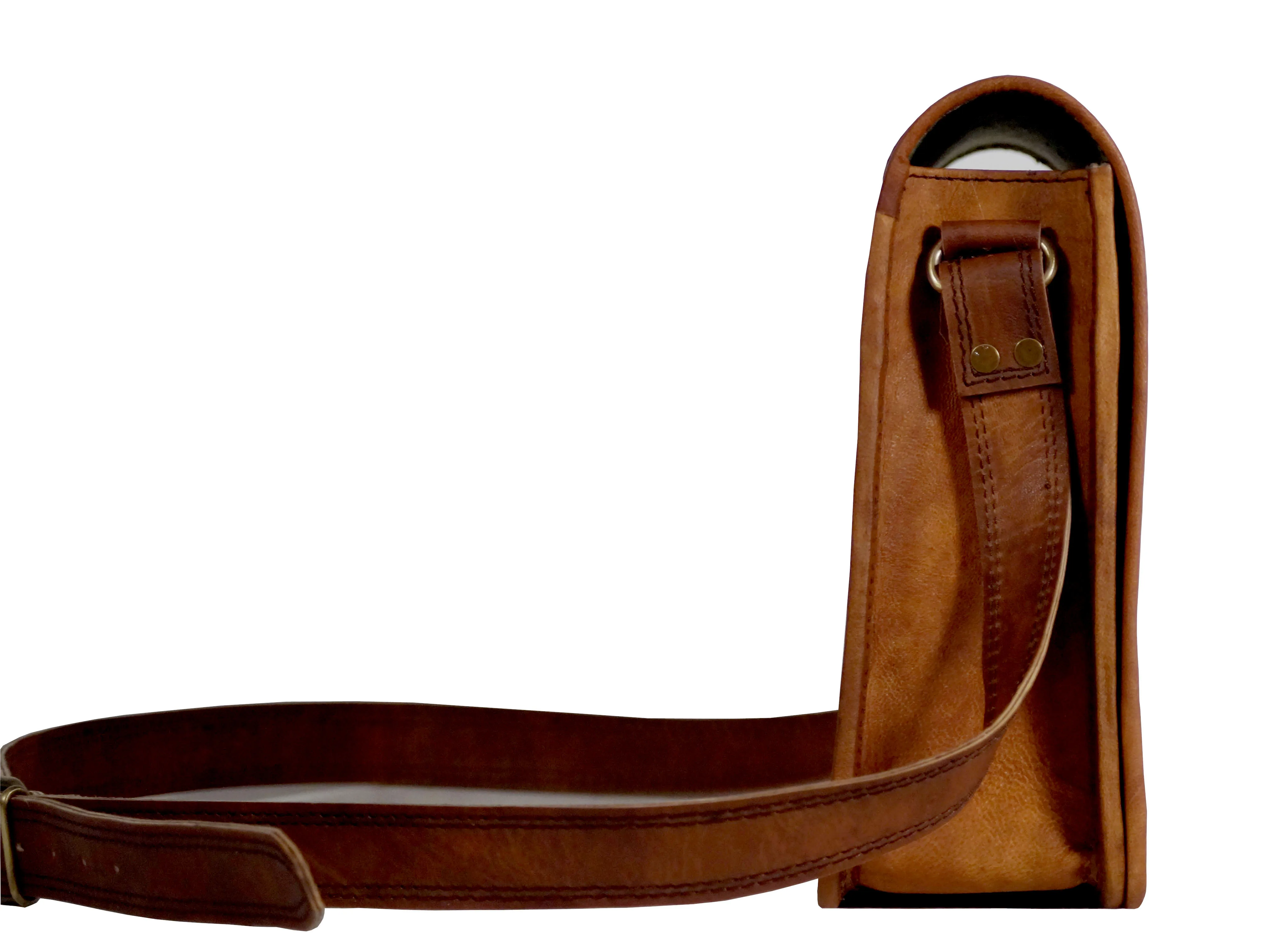 Genuine Goat Leather Woman Cut Work Wolf Design Shoulder & Travel bag