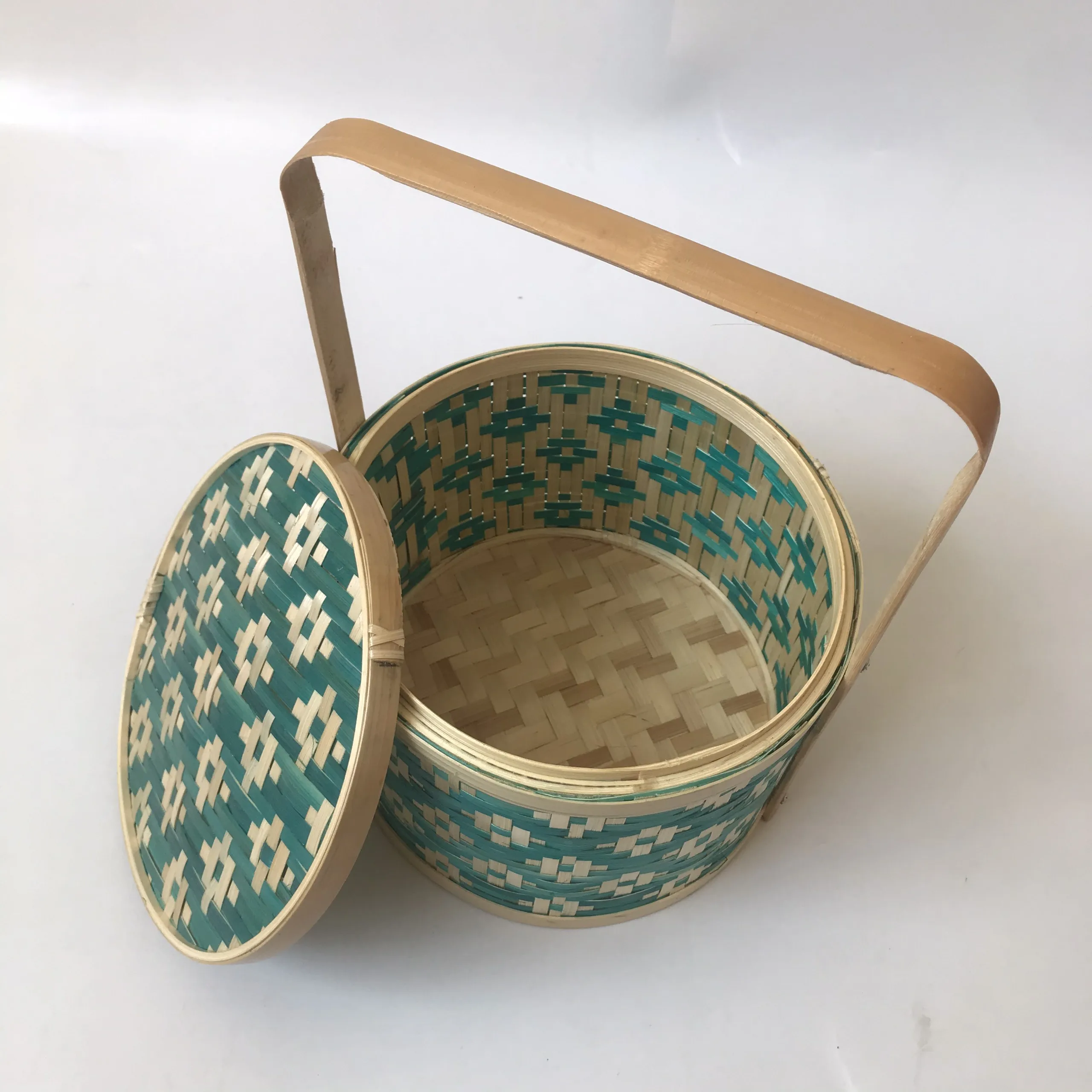 Eco-friendly Bamboo Basket Lunch Box Kitchen Storage Home Decor Thailand style