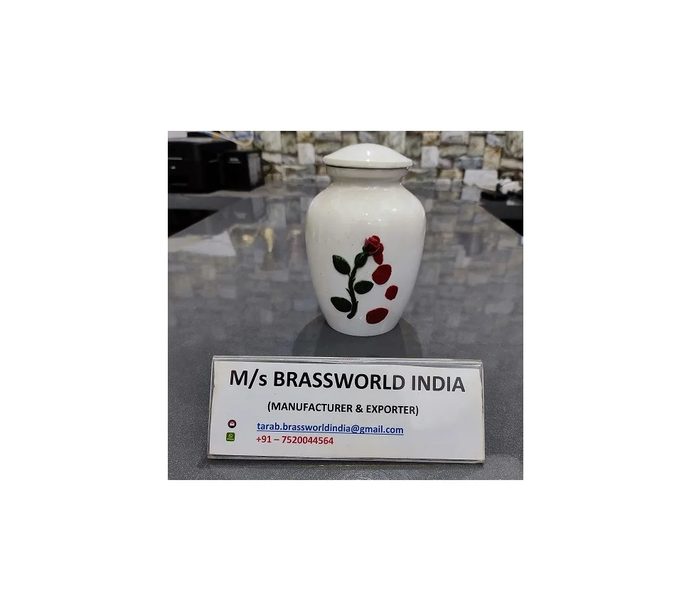 aluminum cremated ash storage cremation urn funeral supplies aluminum human cremation urn for human and pet loss BRASSWORLD INDI