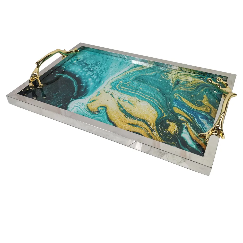 luxury design tray fruit dry serving dried nuts plate glass fruit tray