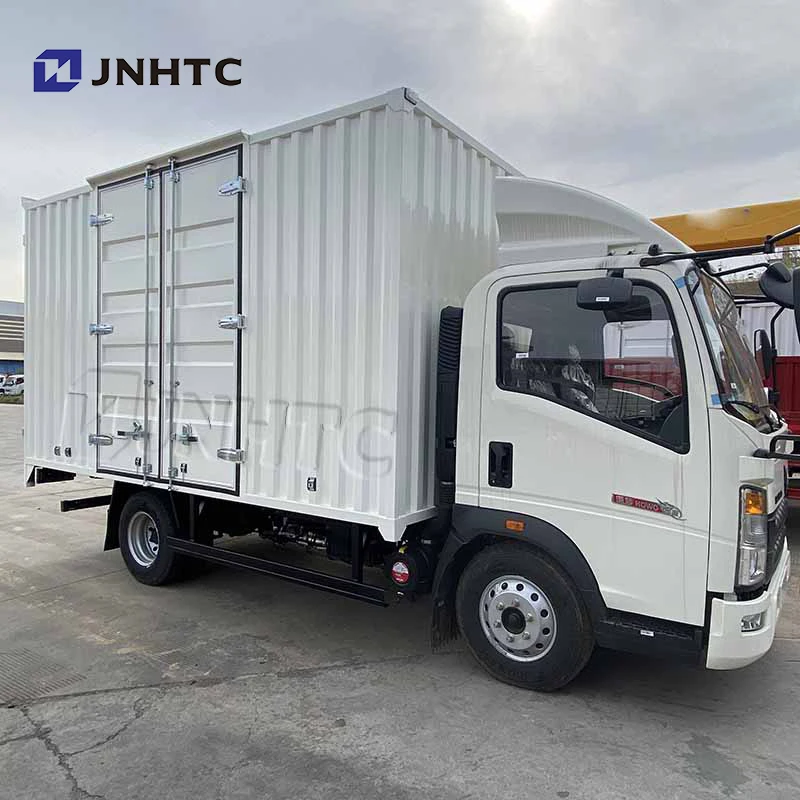 HOWO 8ton Light Closed Van Container Cargo Truck 4x2 5ton 3.5ton Truck Van 1 Ton Car