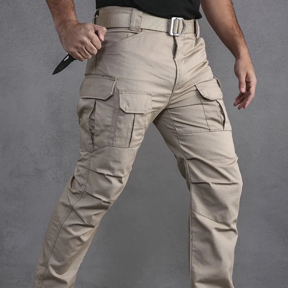 Outdoor Hunting Multi Pocket Rip Stop Men Trousers Casual Working Cotton Cargo Pants Tactical Hiking Pants