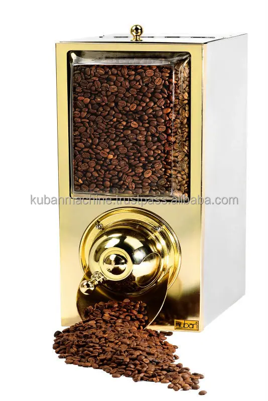 
Brass Coffee Bean Dispensers Rectangular Shape / Coffee Bean Silo / Coffee Dosing Devices 