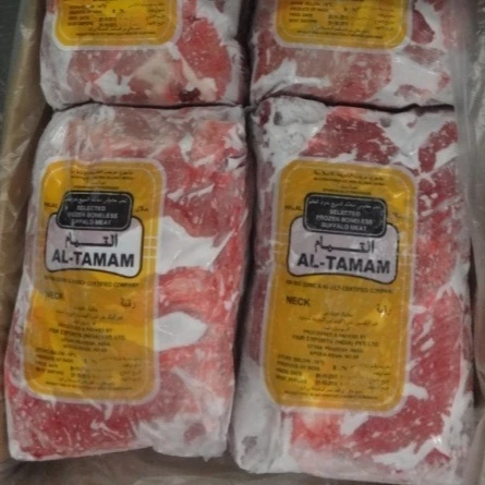Cheap Frozen Boneless Buffalo - Neck Meat / Best frozen Neck - Indian Halal Frozen Boneless Buffalo Meat in Cheap Price