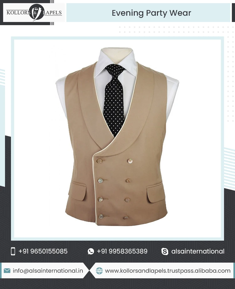  Latest New Design Cloth Waistcoat Multi Color Mens