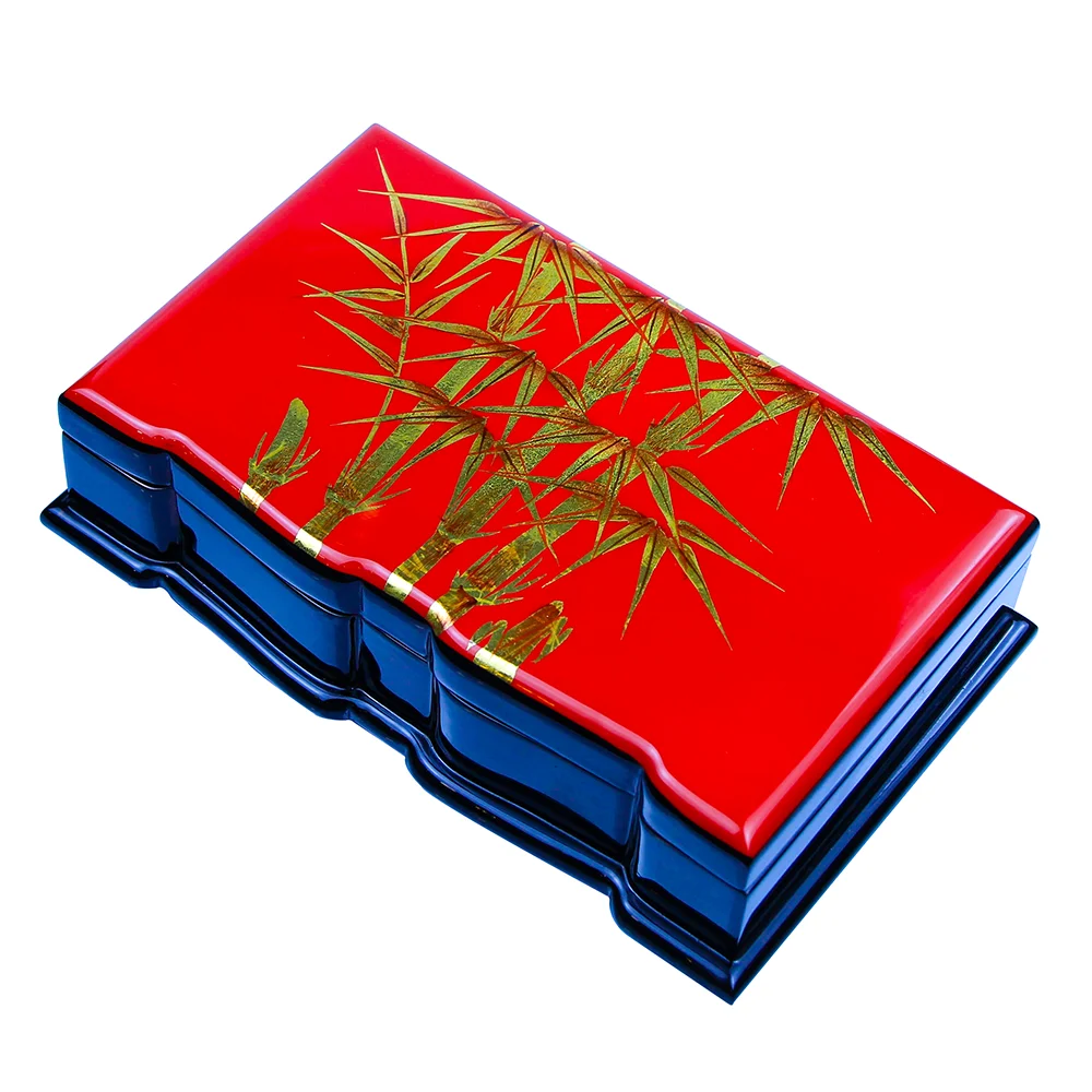 Wholesale wood lacquer box Small Jewelry Box Joyeria Caja Organizer Display Boxes For Necklaces Earrings