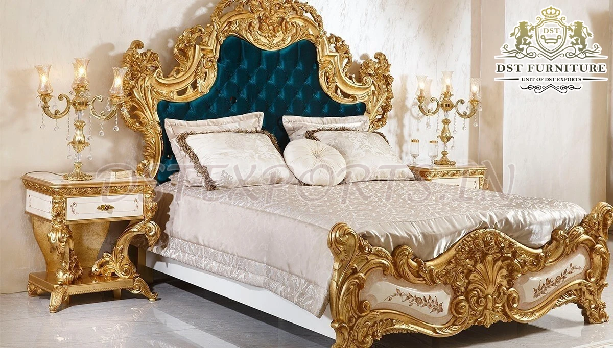 Luxurious King Queen Heavy Carved Bedroom Furniture Royal Luxury Wooden Gold Bed & Bedroom Furniture Buy Wood Made Bedroom Set
