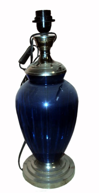 Modern Designer Glass Crystal Table Lamp with round Novelty Shade PC & Brass Body LED Light Battery Power for Room & Study Decor