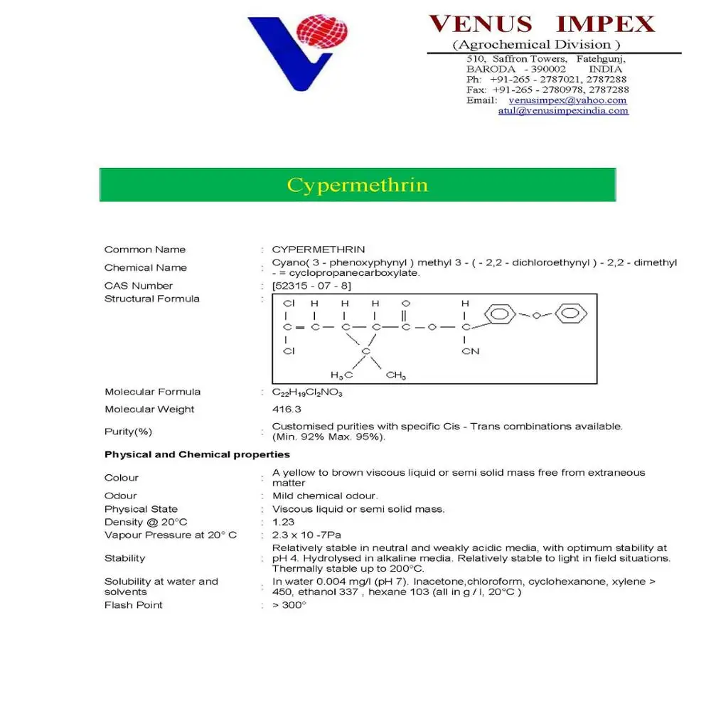 
Insecticide Intermediate D v Acid Chloride from India 