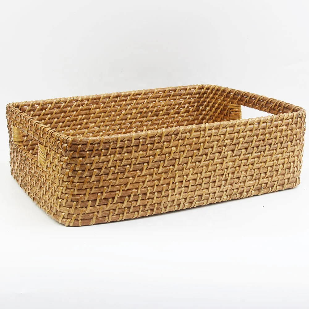 2022 Hot Selling Natural Material Rattan Basket Handwoven Storage Baskets Dry Food Container Storage Baskets  Made In Vietnam