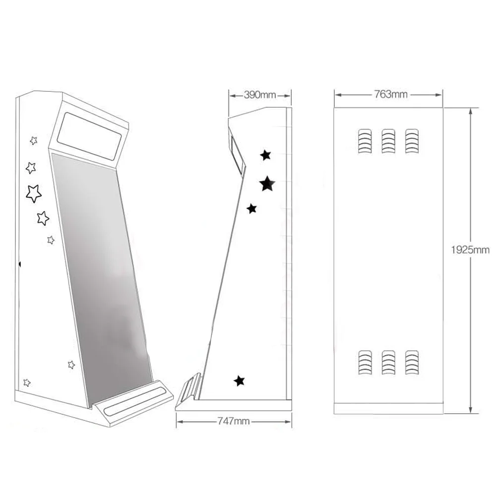  Фотостенд полукорпусный киоск волшебный зеркальный Печатный умный фотостенд для селфи цифровой принтер