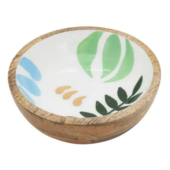 Premium Handmade Natural Mango Wood Bowls Wooden Home Decorative Table Bowl With Holes for Food