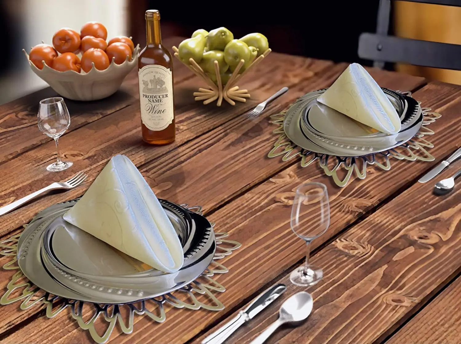 hot sale different style round shape serving tray charger plate round dishes stainless steel
