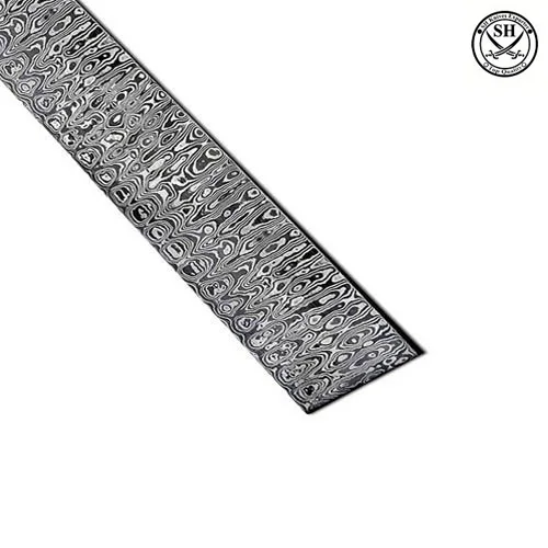 custom handmade Damascus steel billet bar for knife making Ladder Pattern