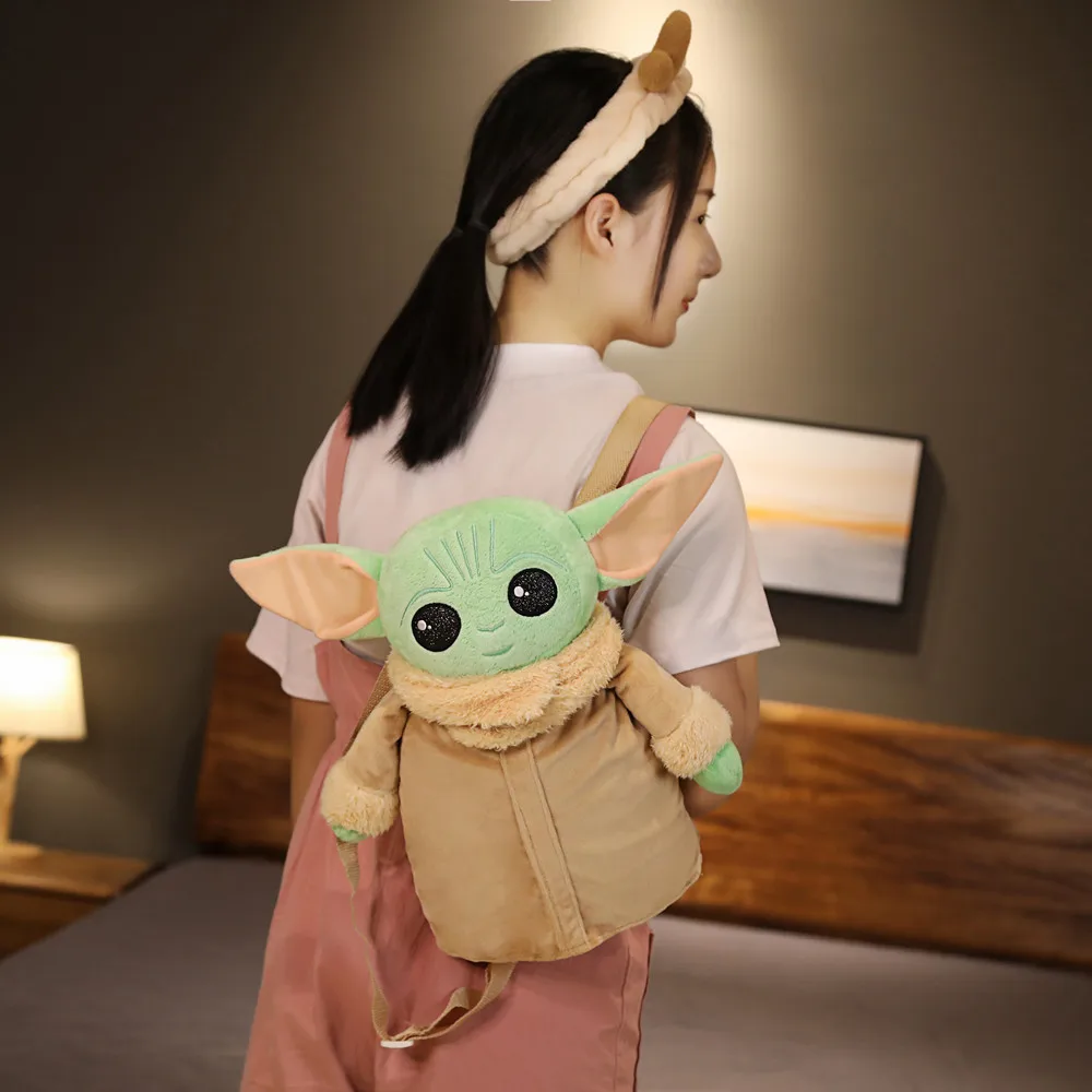 High Quality Kid Adult Stuffed Animal Doll Baby Yoda Plush Toy Backpack Bag Soft Baby Yoda Plush Backpack