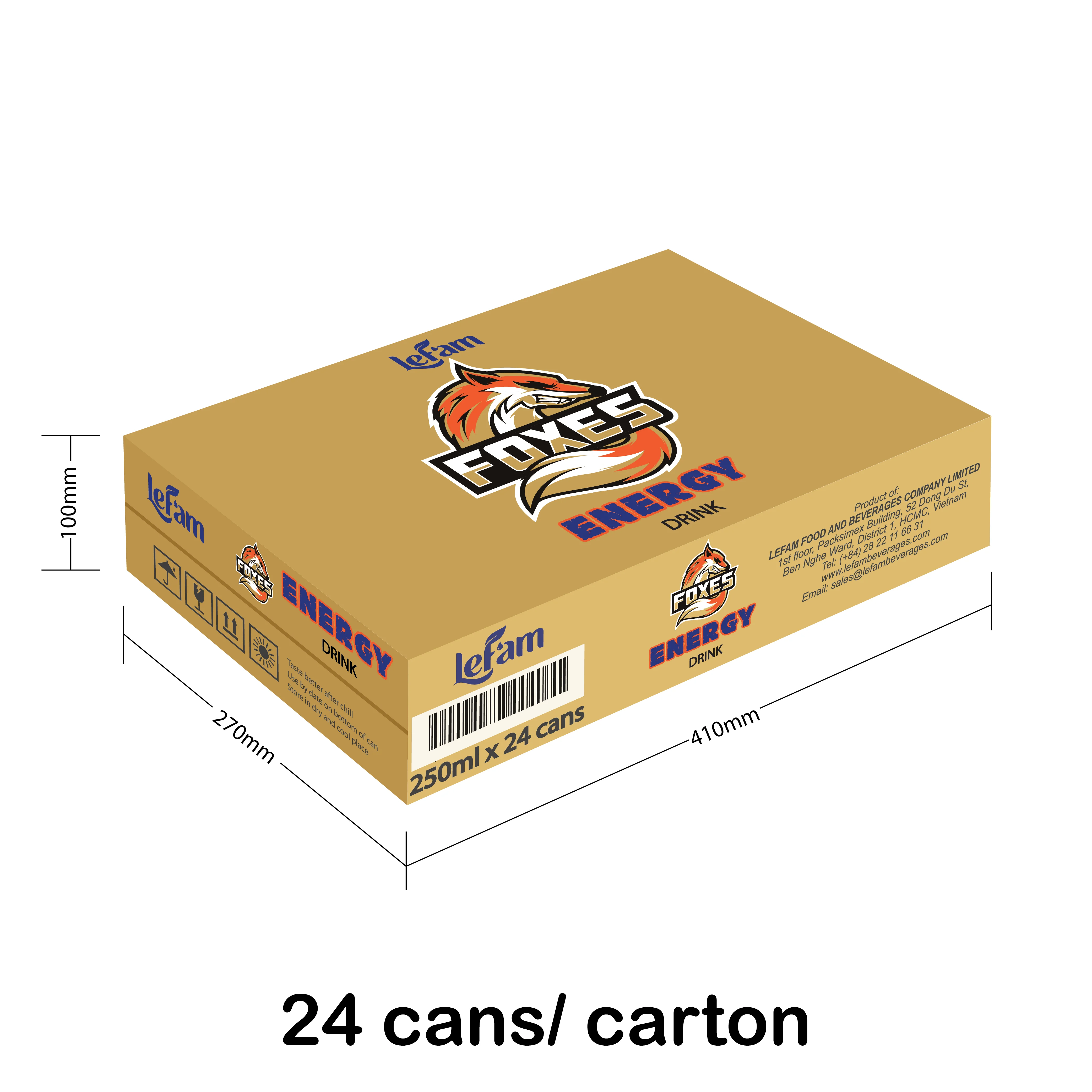 Sport Drink Foxes Energy Drink Premium OEM ODM Supplier from Vietnam Good Price OEM 250ml 8.4 Oz WhatsApp 0084 96 345 2745