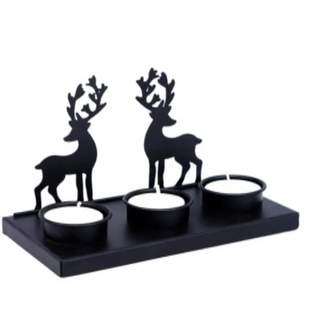 Decorative Tealight candle holders Deer shadow tea light Christmas Decor artificial decorative Metal Tealight Holder