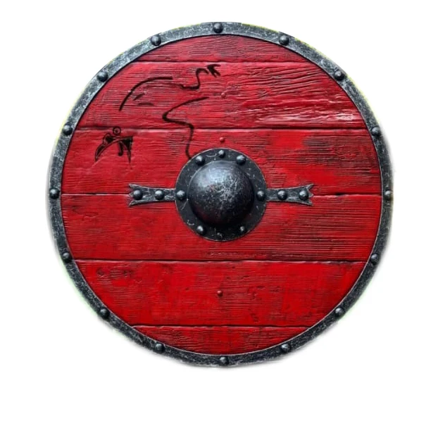 Ancient Medieval Armor Round Viking Shield Iron made Red Black Color Combat Protective Warrior Shield suppliers India