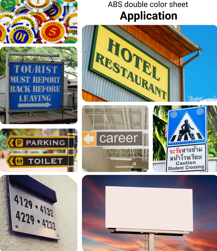 High surface hardness ABS double color plastic sheet for engraving products ABS sheet