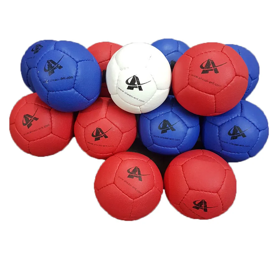 Soft Boccia balls Set  6 red 6 blue 1 white ball packed in Carrying Bag with Custom Logos Soft Bocce Ball Pakistan