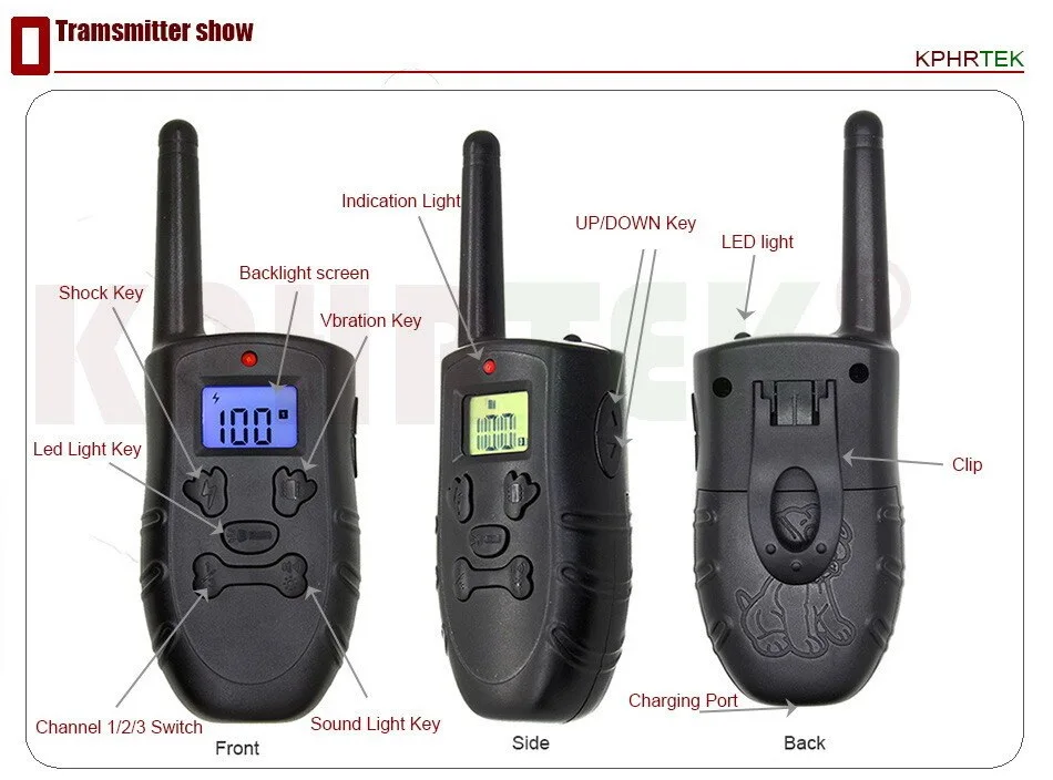 H183 Rechargeable Electronic Dog Training Collar Remote Dog Pet Stop Barking Dog Collar