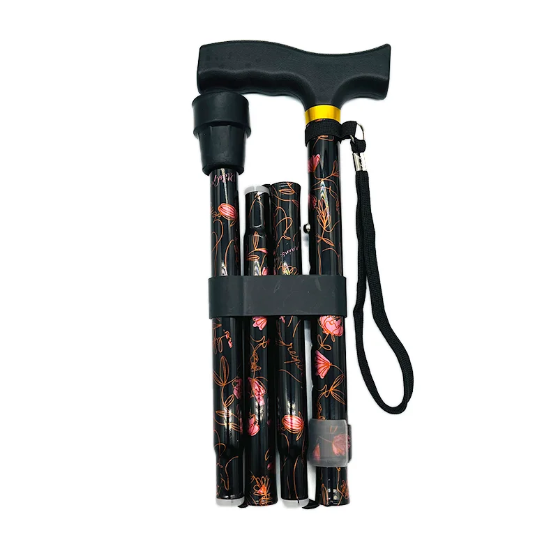 Custom printing adjustable walking stick aluminum cane hiking