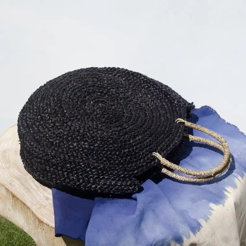 Wholesale straw bags cheap price for women 100% woven seagrass tote handbag