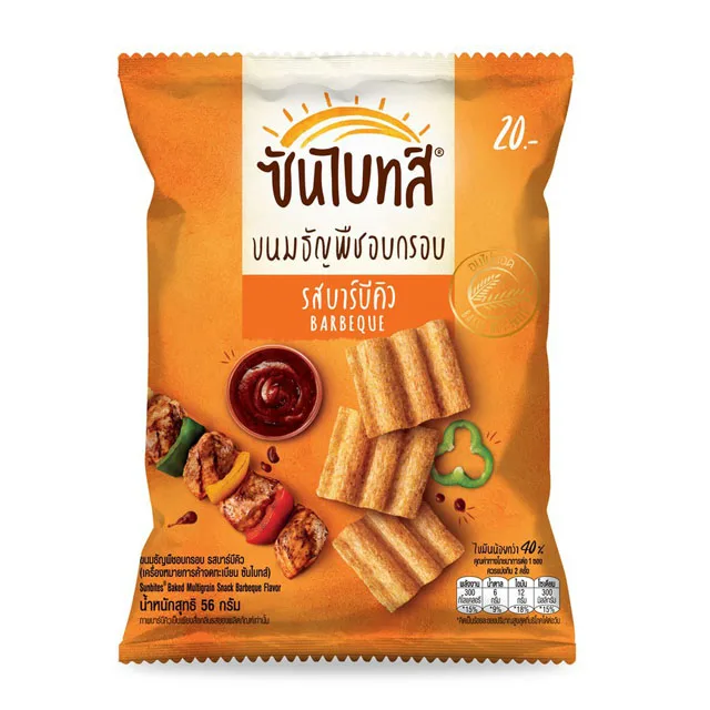 
Bag Packaging Low-Fat Feature Sun Bright Potato chips gain snack delicious baked flavor export from Thailand 