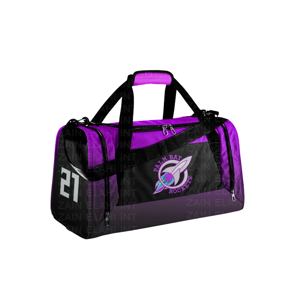 Customize waterproof duffel team football sublimation soccer travel printed sport gym bag