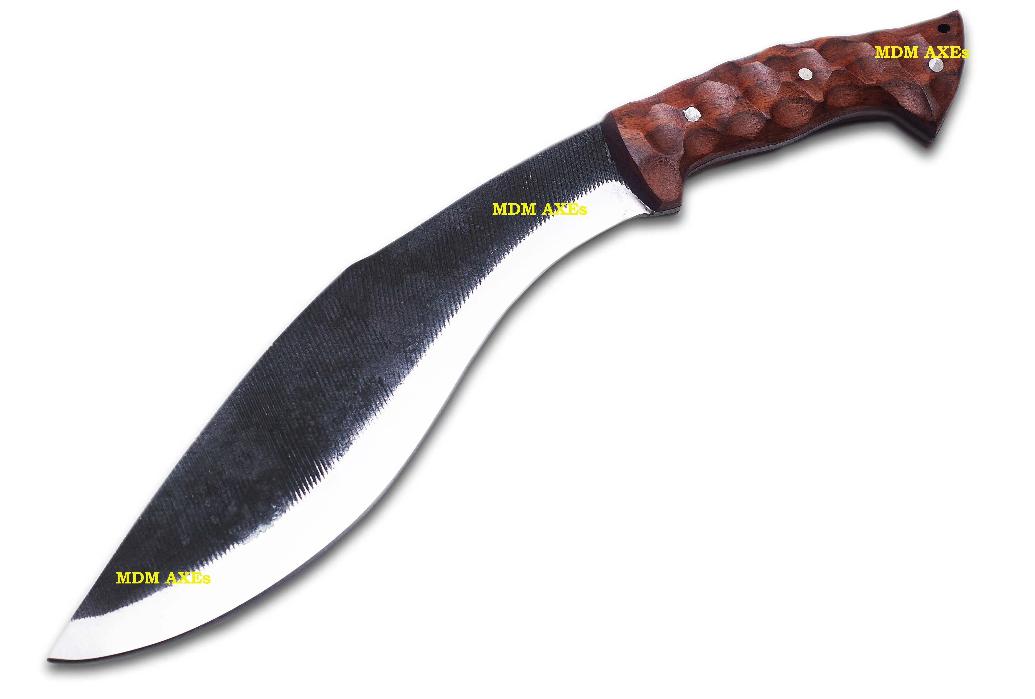 Custom Made Forged Steel High Carbon Steel Knife With Rose Wood & Leather Sheet, Knife Camping Hiking Survival Knife