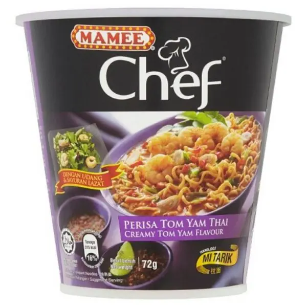 HALAL MAMEE CHEF [CUP] 72G TOMYAM 1X24 лапша быстрого приготовления