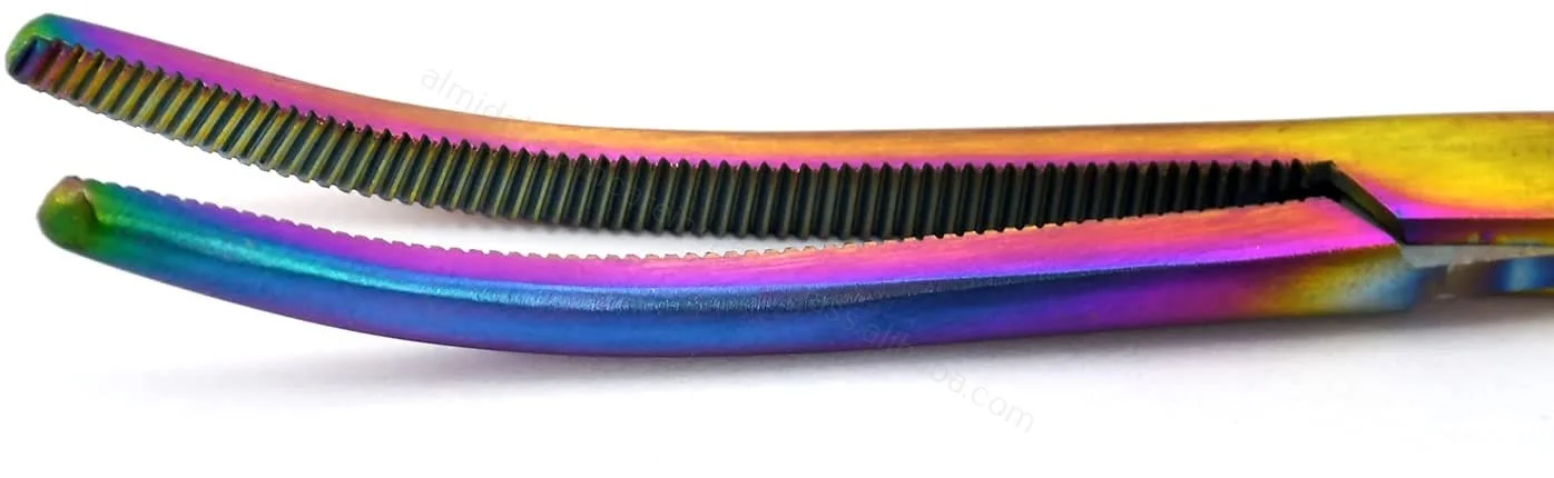 Set of 8 Pieces Hemostat Forceps Curved and Straight Stainless Steel