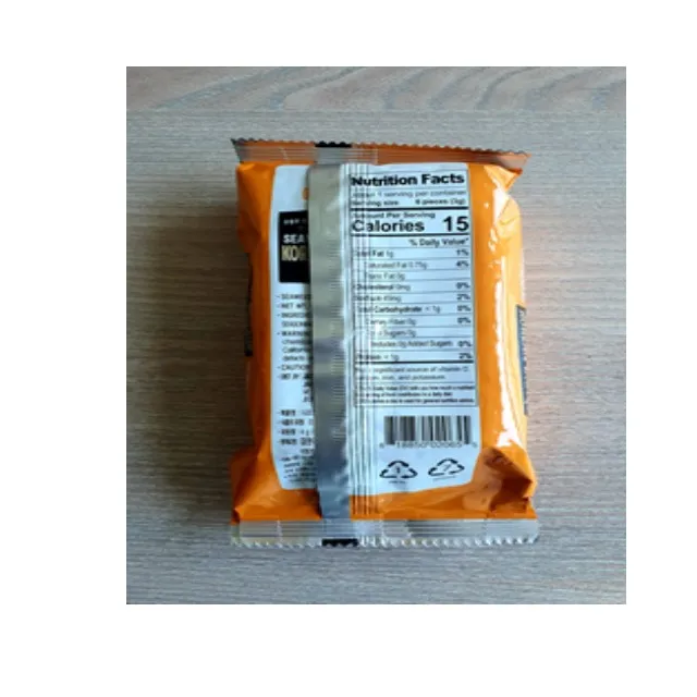 Хрустящие Жареные ароматы барбекю блюдо из морских водорослей Сделано в Корее