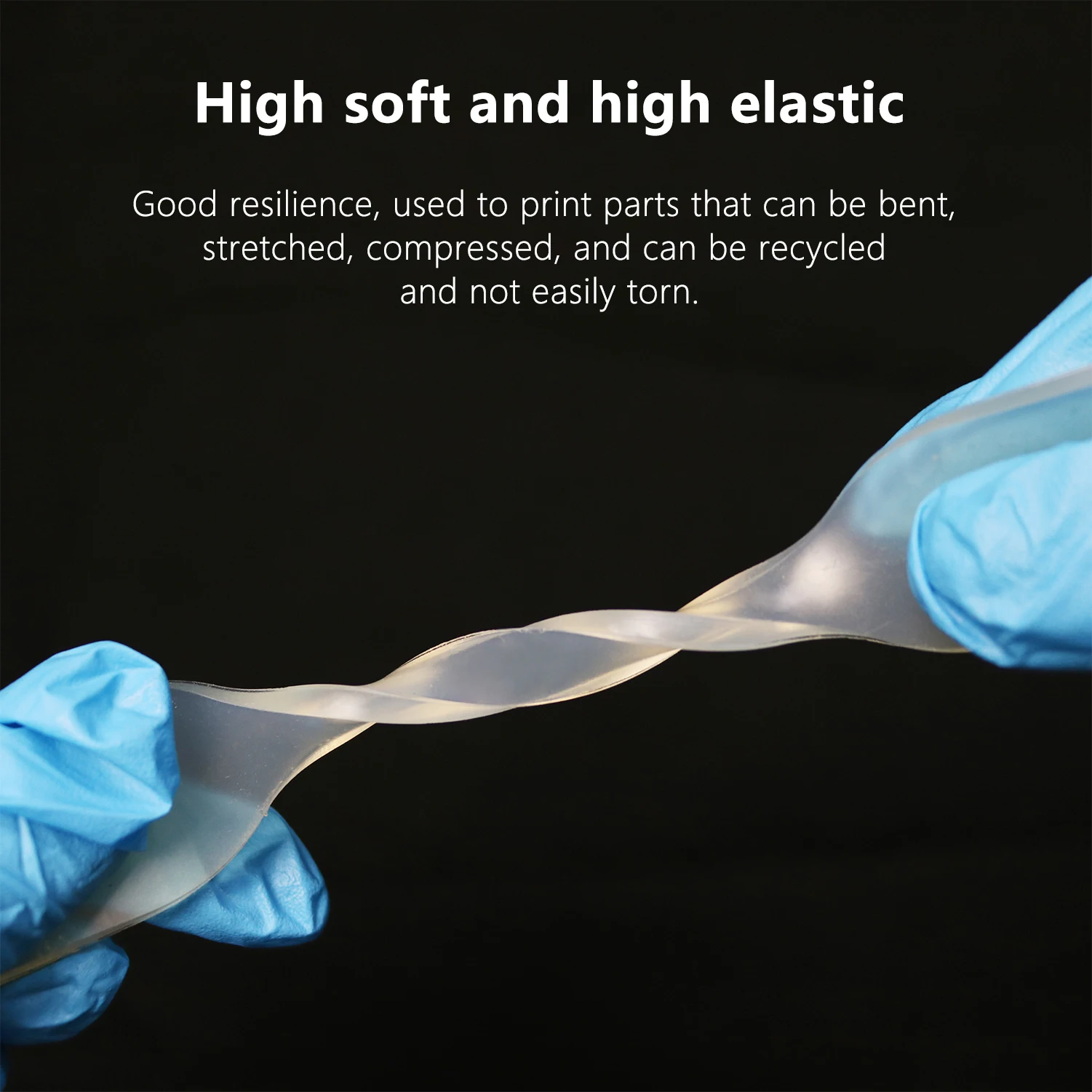 ТПУ как эластичная 3D Смола 60 А мягкий материал с высоким удлинением для обуви подошвы прямой печати.