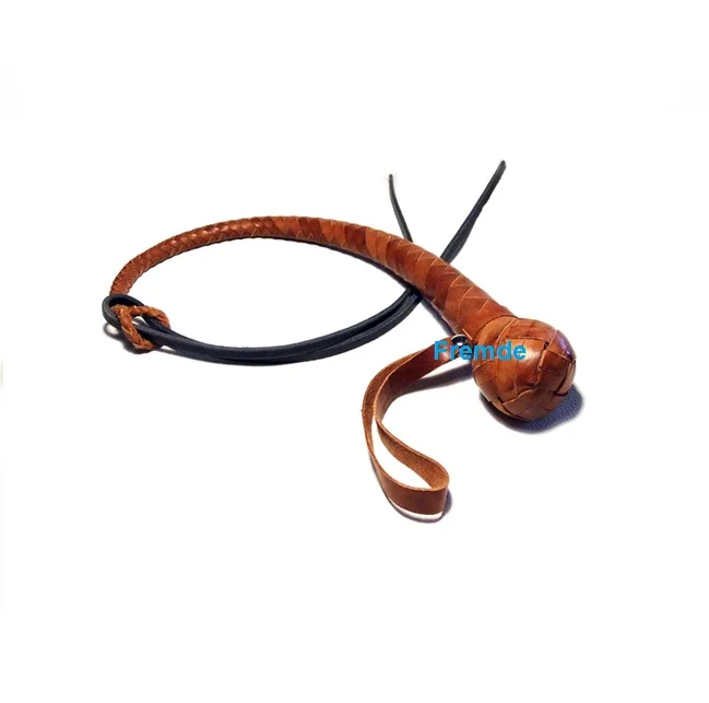 Эксклюзивный Плетеный черный кожаный кнут быка ручной работы 9 футов