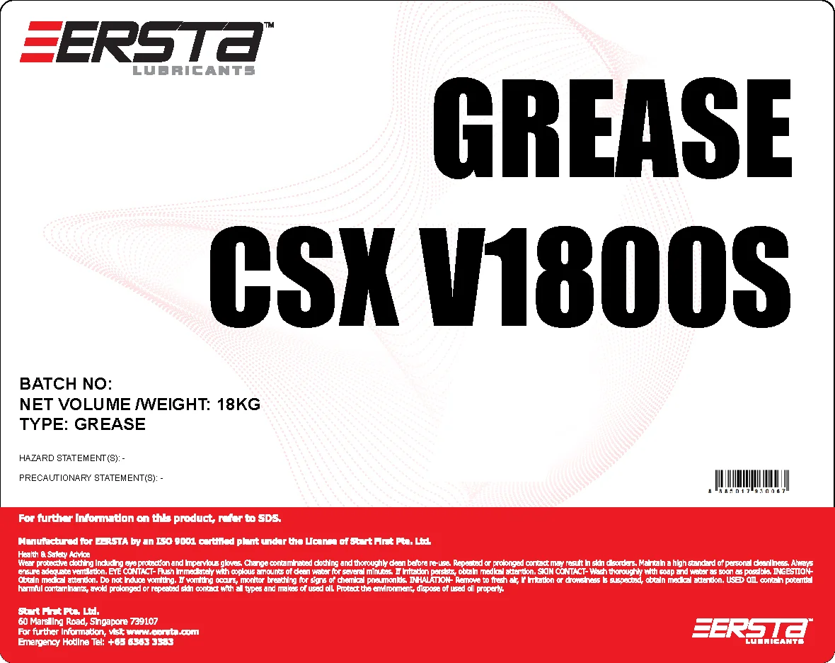 Полусинтетическая смазка экстремального давления EERSTA CSX V1800S 2 5 кг для сельского хозяйства и других промышленных помещений
