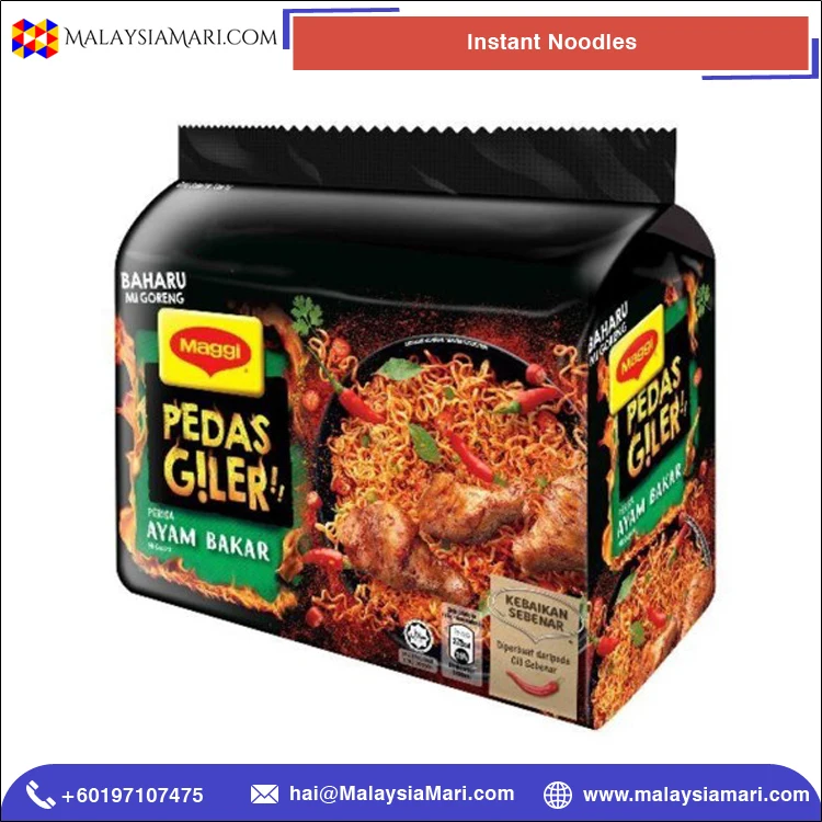 Huge Demand on Easy to Prepare MAGGI Pedas Giler Instant Noodle with Grilled Chicken Flavour 76g x 5 Packs
