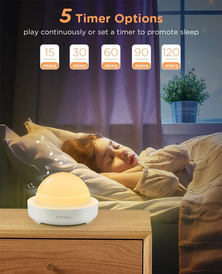 white noise sleeping machine with Adjustable Baby Night Light for Sleeping sound Machine for Baby/Adults/Home and Office