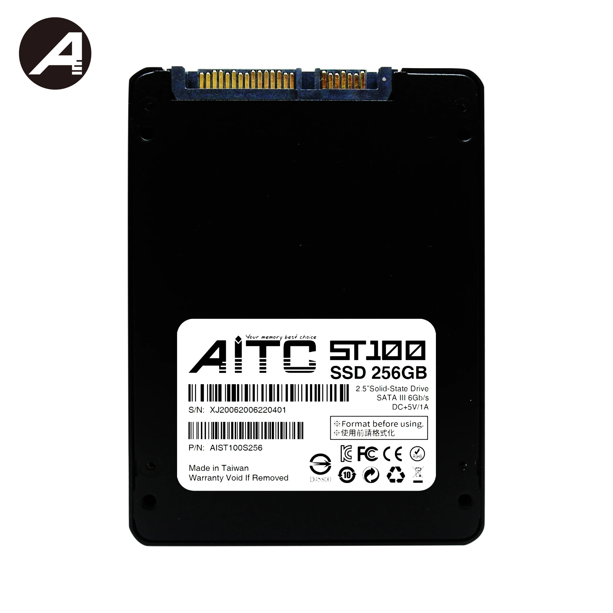 Красный SSD 256 Гб SATA3 2 5