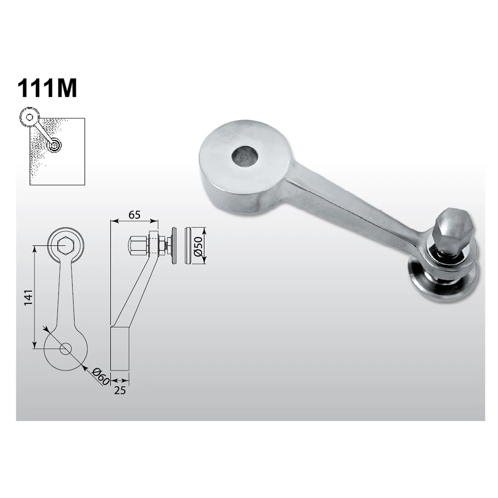 Полированное стекло из нержавеющей стали Inox 304, 1 ручка