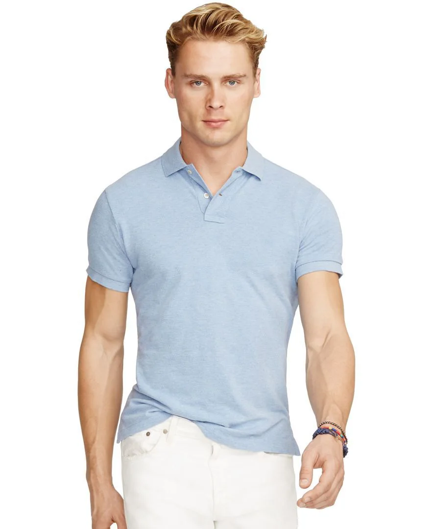 Sports Polo T-Shirt for Men, Large, Sky Blue, ADF Sky Blue-Large 100 percent polyester quick-dry fabric offers lightweight p