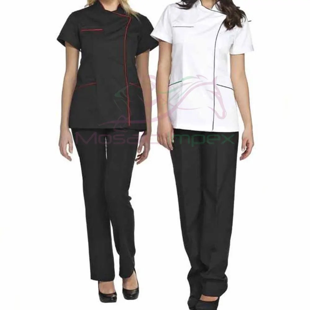 Мозаика Impex Высококачественная Женская рабочая одежда с короткими рукавами Новая Чистящая форма новейшего дизайна для гостиничных номеров