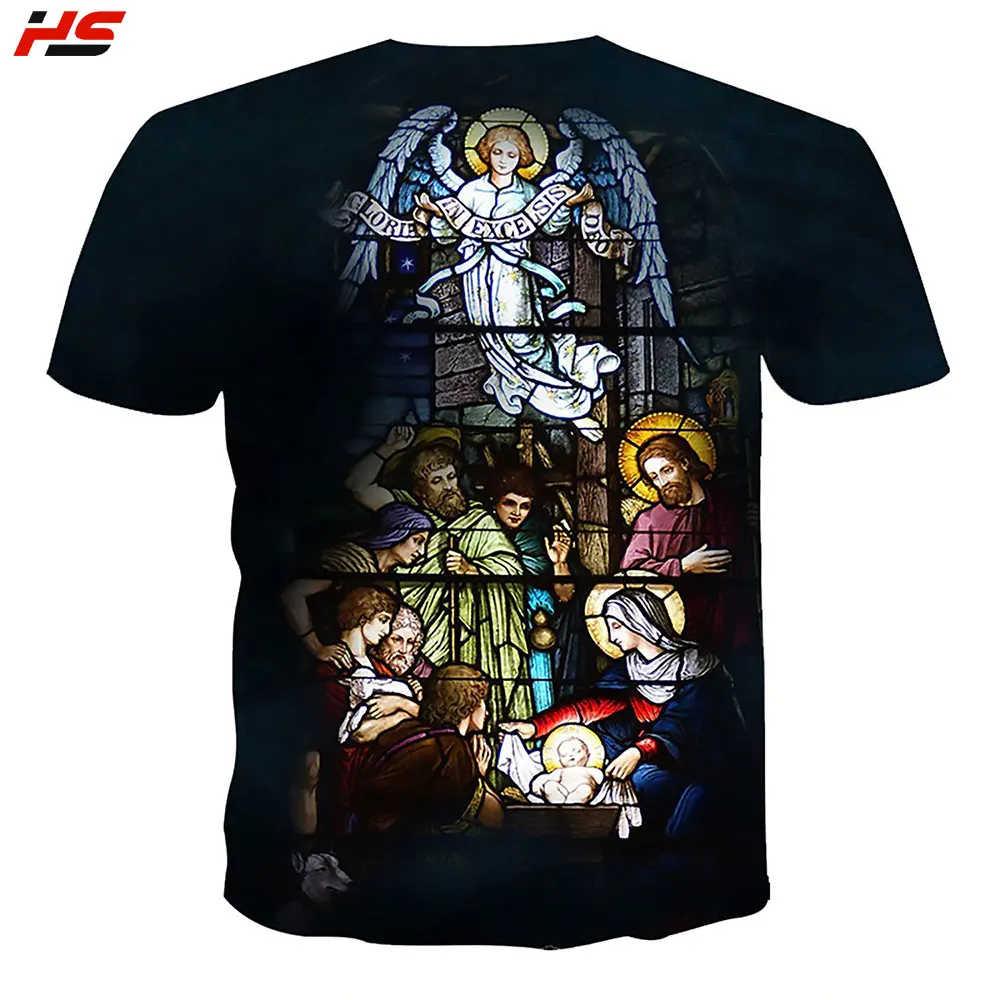 
New Arrival Short Sleeve Paint Printed Tee Shirt high quality printing 3d sublimation t shirt 
