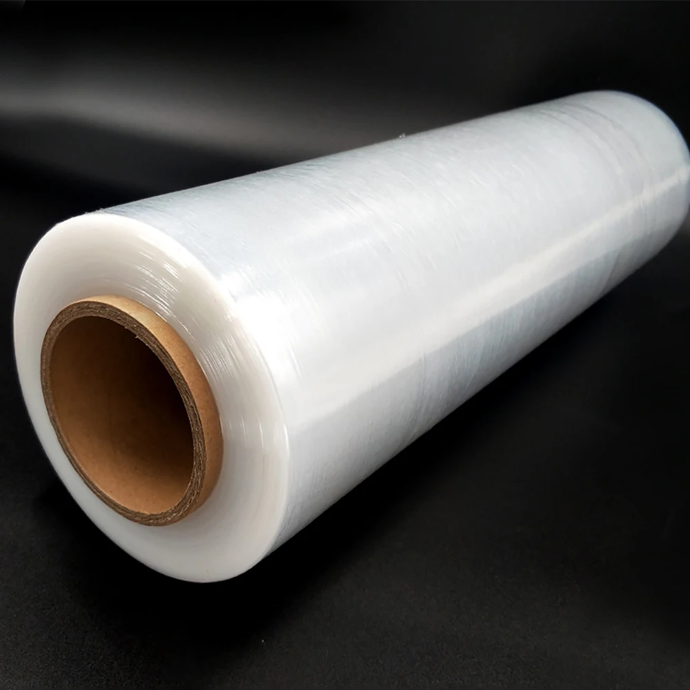Sample Film High Flexibility Moistureproof Clear Color Roll LLDPE Stretch Film for Packaging