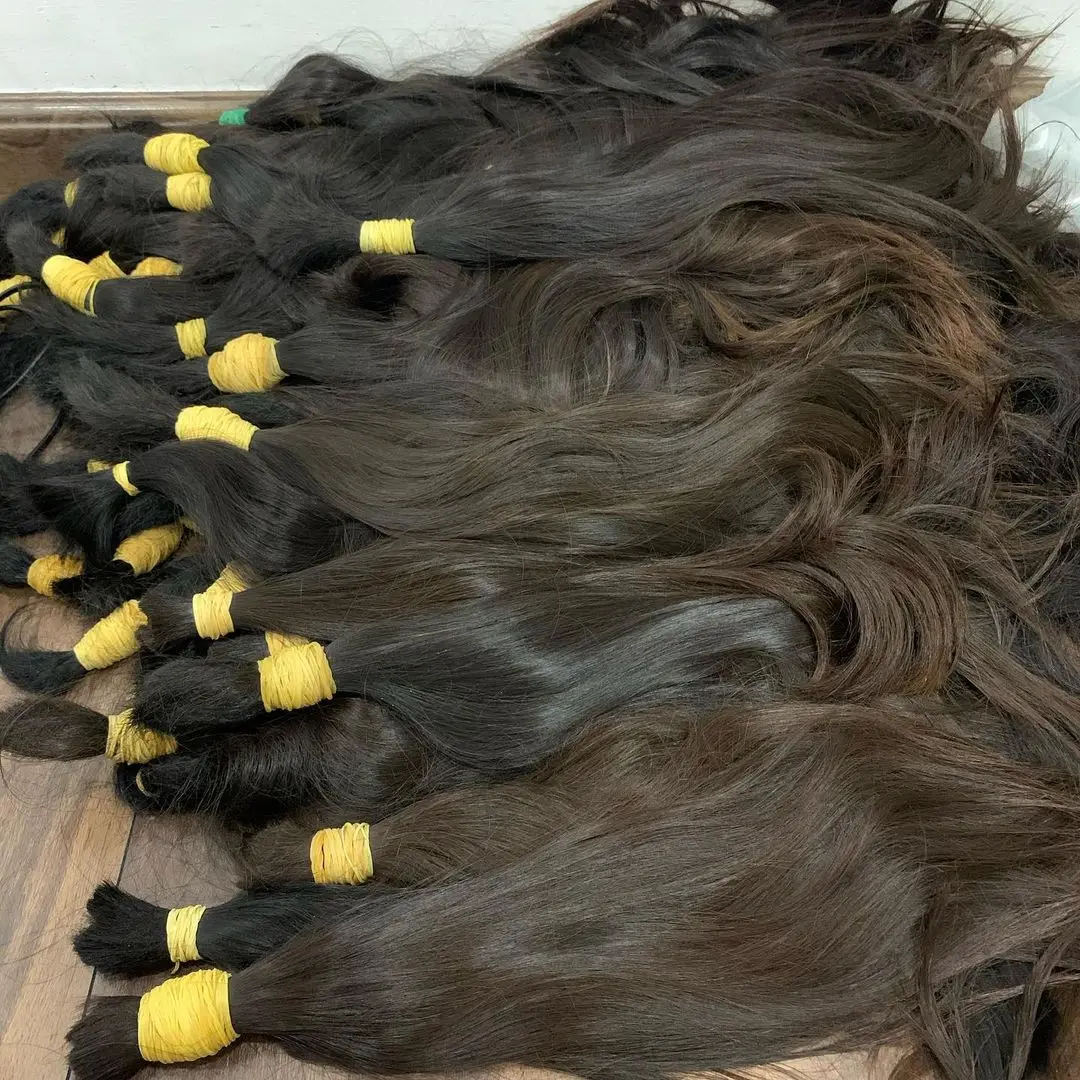Single Donor Raw Cuticle Aligned Human Hair Bulk Vendors Vietnam Hair Bundles Virgin Hair Best Quality Factory Price