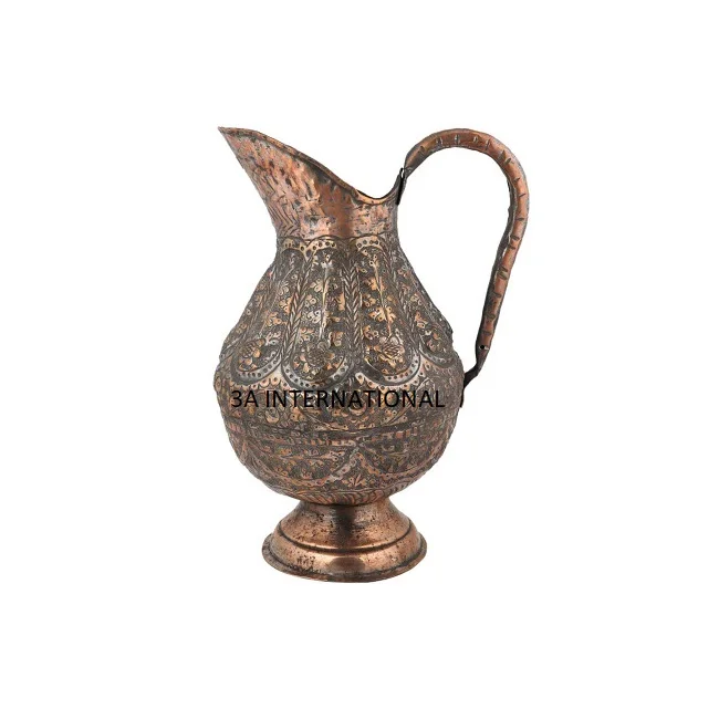 Рельефная дизайнерская медная урна для хранения жидкости банка молока металлическая индивидуальной формы (винтажная Античная)